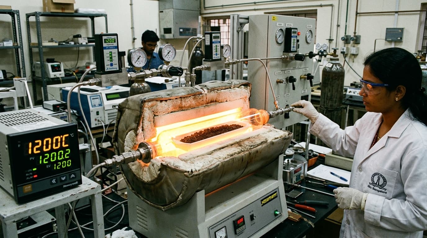 1,200°C Quartz Tube Bio-Pyrolysis